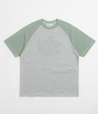 Butter Goods Harvest Raglan T-Shirt in Mint and Heather