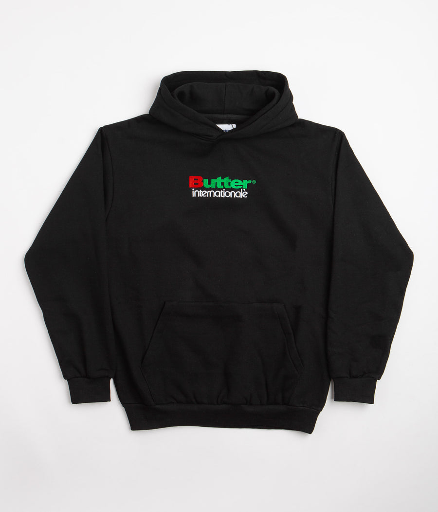 Butter Goods Internationale Embroidered Hoodie - Black
