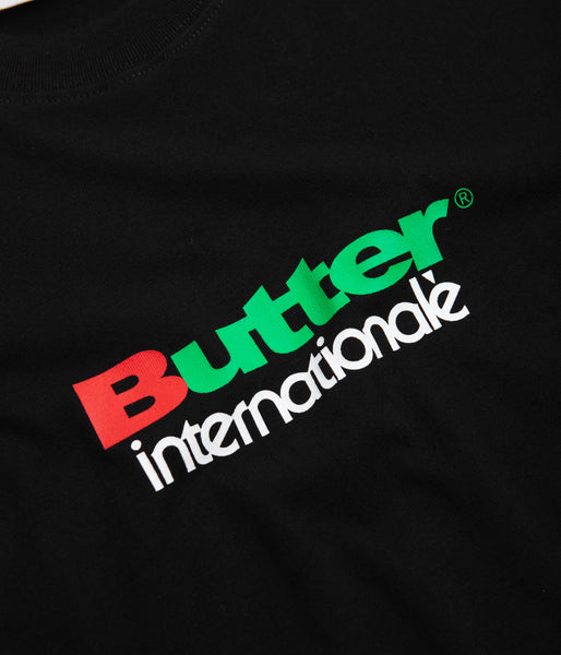 Butter Goods Internationale T-Shirt - Black | Flatspot