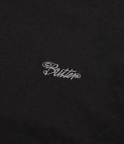Butter Goods Jive Overlock Stitch T-Shirt in Distressed Black