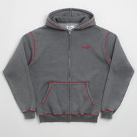 Butter Goods Jive Zip-Thru Hoodie in Washed Black thumbnail