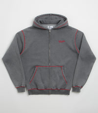 Butter Goods Jive Zip-Thru Hoodie in Washed Black