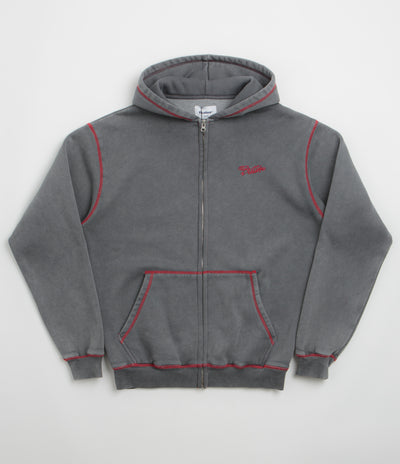 Butter Goods Jive Zip-Thru Hoodie in Washed Black