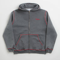 Butter Goods Jive Zip-Thru Hoodie in Washed Black thumbnail