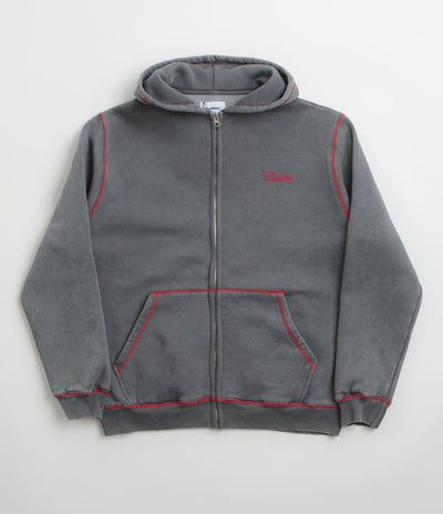 Butter Goods Jive Zip-Thru Hoodie in Washed Black