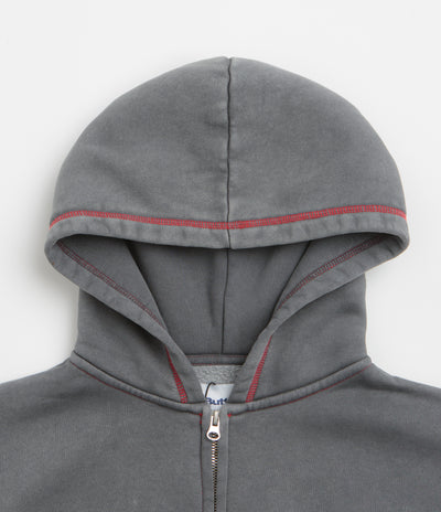 Butter Goods Jive Zip-Thru Hoodie in Washed Black