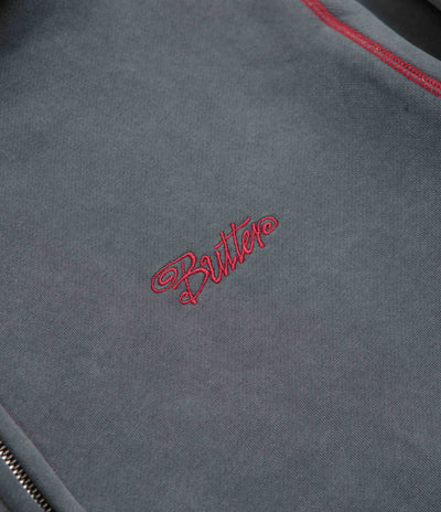 Butter Goods Jive Zip-Thru Hoodie in Washed Black