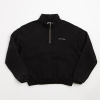 Butter Goods Panel 1/4 Zip Sweatshirt - Washed Black thumbnail