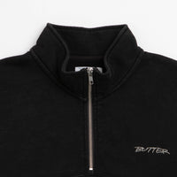 Butter Goods Panel 1/4 Zip Sweatshirt - Washed Black thumbnail