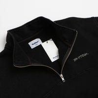 Butter Goods Panel 1/4 Zip Sweatshirt - Washed Black thumbnail