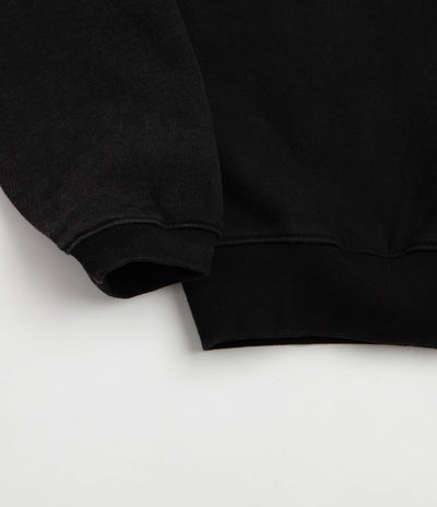 Butter Goods Panel 1/4 Zip Sweatshirt - Washed Black