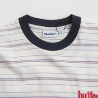 Butter Goods Park Stripe T-Shirt - half-zip leather jacket thumbnail