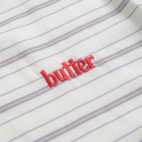 Butter Goods Park Stripe T-Shirt - half-zip leather jacket thumbnail