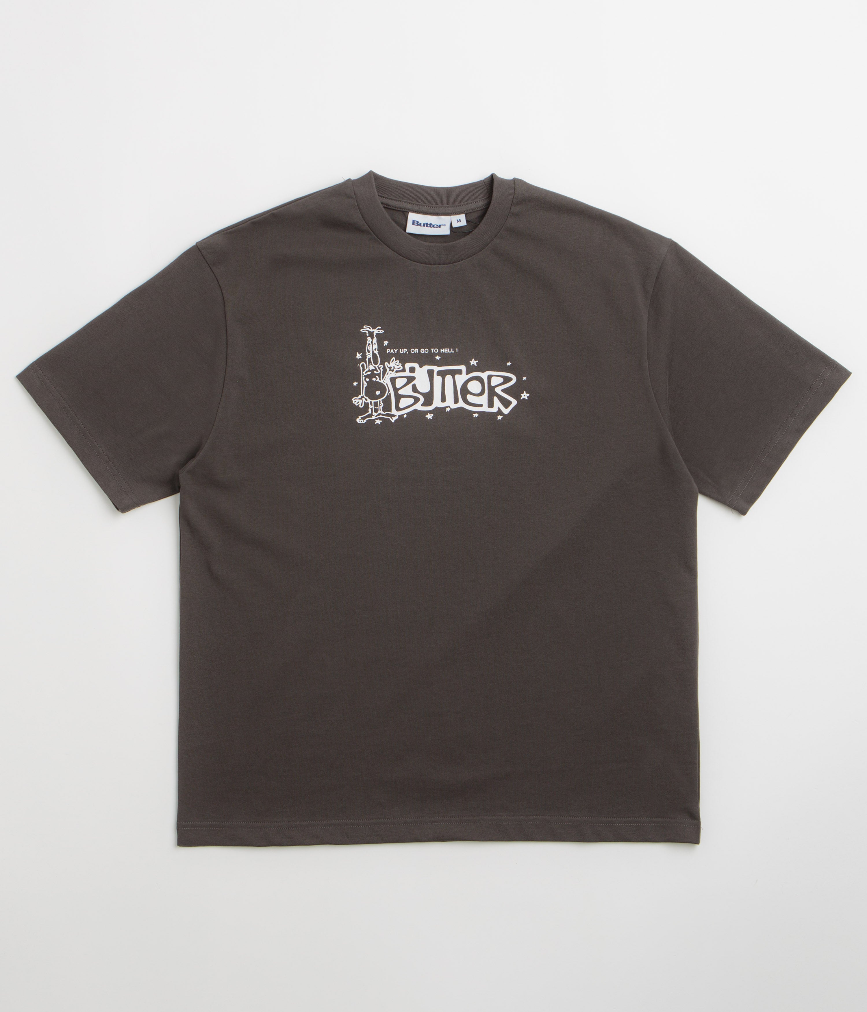 Butter Goods Pay Up T-Shirt - Charcoal