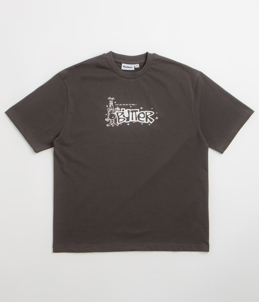 Butter Goods Pay Up T-Shirt - Charcoal