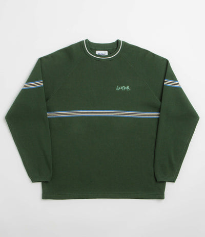 Butter Goods Pier Knit Crewneck Sweatshirt - Moss
