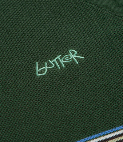 Butter Goods Pier Knit Crewneck Sweatshirt - Moss