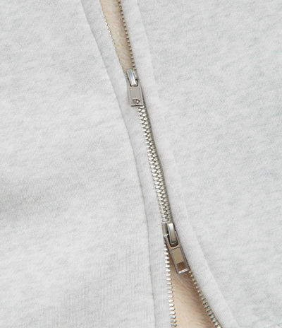 Butter Goods Pile Lined Zip-Thru Hoodie - Ash