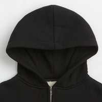 Butter Goods Pile Lined Zip-Thru Hoodie - Black thumbnail