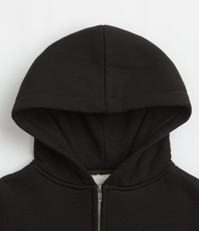 Butter Goods Pile Lined Zip-Thru Hoodie - Black