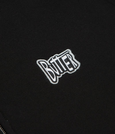 Butter Goods Pile Lined Zip-Thru Hoodie - Black