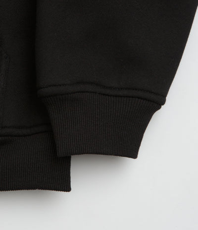 Butter Goods Pile Lined Zip-Thru Hoodie - Black