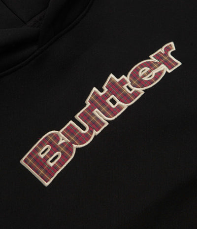 Butter Goods Plaid Applique Hoodie - Black / Brown