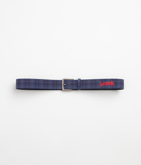 Butter Goods Plaid Belt - Navy