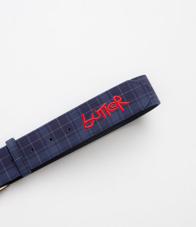 Butter Goods Plaid Belt - Navy