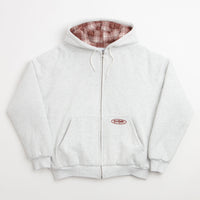 Butter Goods Plaid Lined Zip-Thru Hoodie - Ash thumbnail