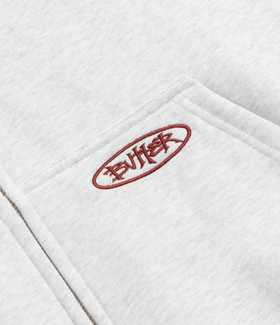 Butter Goods Plaid Lined Zip-Thru Hoodie - Ash