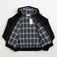 Butter Goods Plaid Lined Zip-Thru Hoodie - Black thumbnail