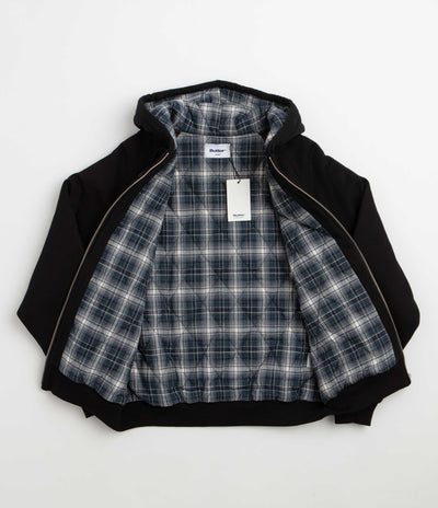 Butter Goods Plaid Lined Zip-Thru Hoodie - Black