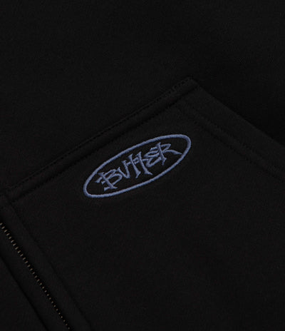 Butter Goods Plaid Lined Zip-Thru Hoodie - Black