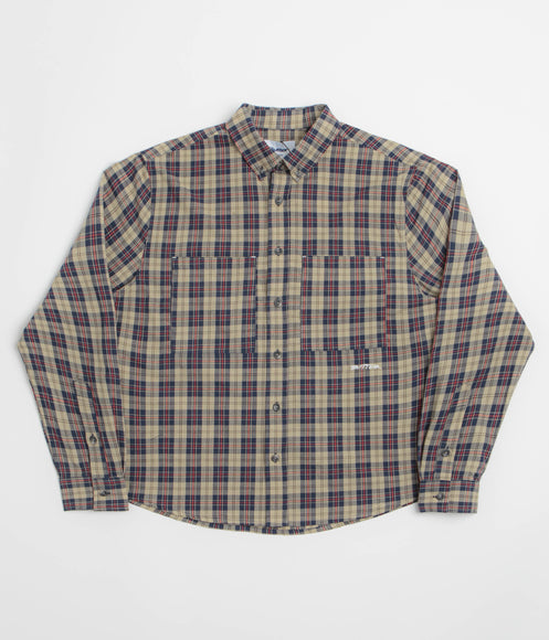 Butter Goods Plaid Shirt - Beige / Navy
