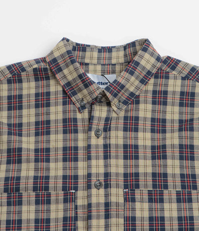 Butter Goods Plaid Shirt - Beige / Navy