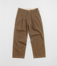 Butter Goods Pleated Trousers in Brown