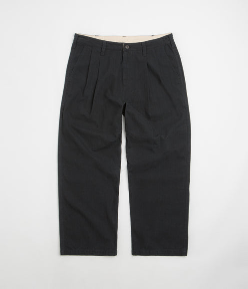 Butter Goods Pleated Trousers - Washed Black