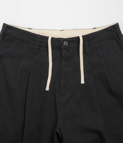 Butter Goods Pleated Trousers - Washed Black
