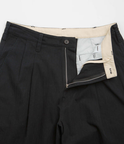 Butter Goods Pleated Trousers - Washed Black