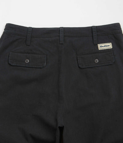 Butter Goods Pleated Trousers - Washed Black