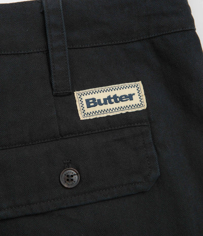 Butter Goods Pleated Trousers - Washed Black