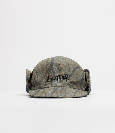 Butter Goods Polartec Reversible Trapper Cap - Forest Camo / Navy