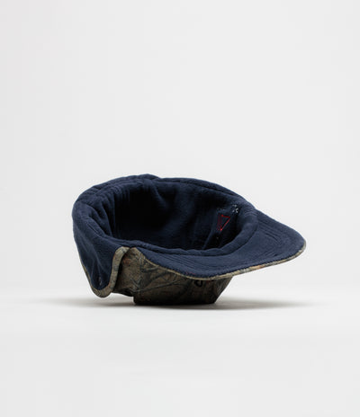 Butter Goods Polartec Reversible Trapper Cap - Forest Camo / Navy