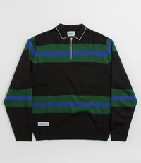 Butter Goods Polo Knit Sweatshirt in Black