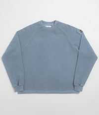 Butter Goods Principal Crewneck Sweatshirt in Navy Overdye