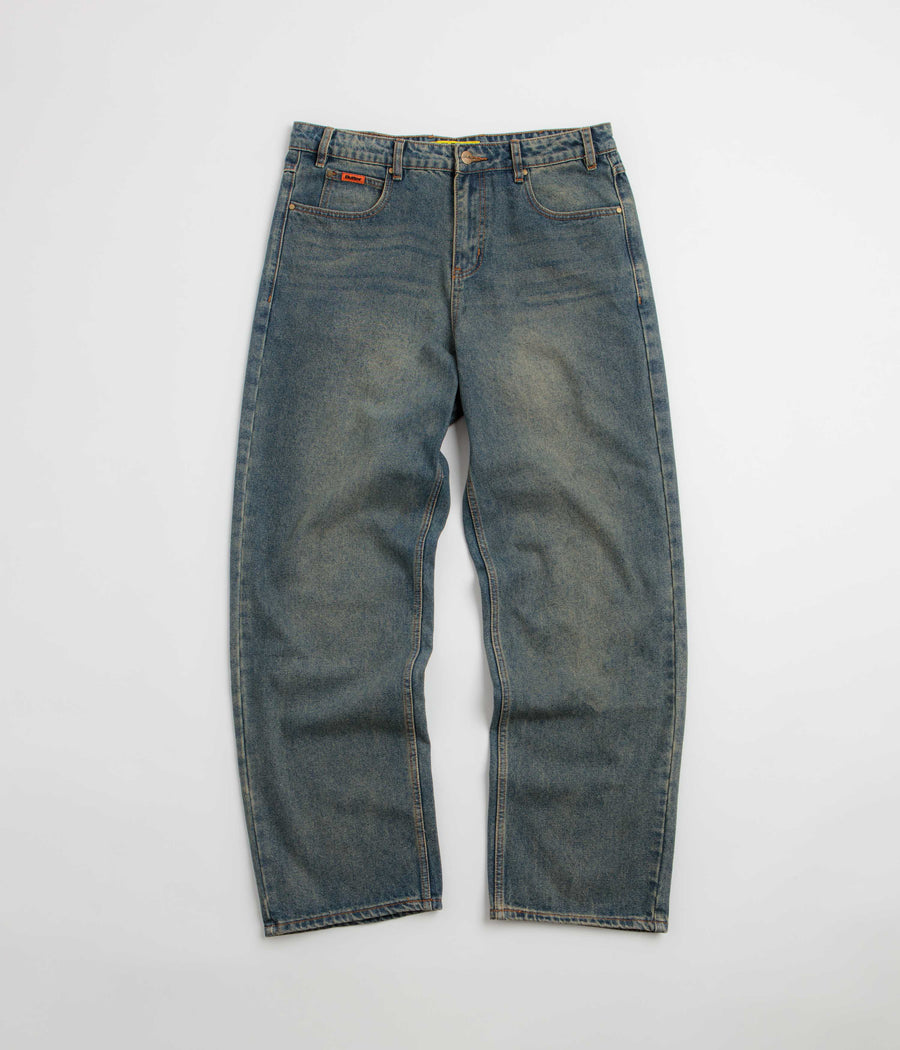 Butter Goods Relaxed Jeans - Distressed Mid Blue