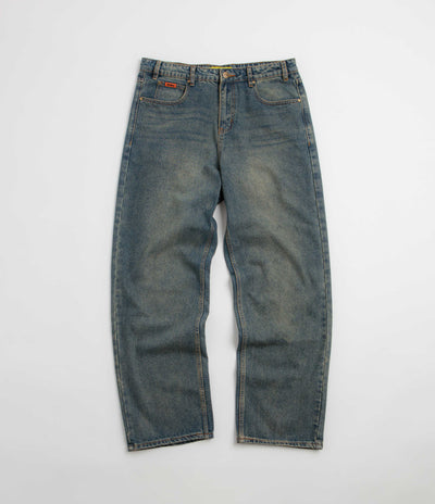 Butter Goods Relaxed Jeans - Distressed Mid Blue