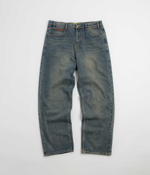 Butter Goods Relaxed Jeans - Distressed Mid Blue