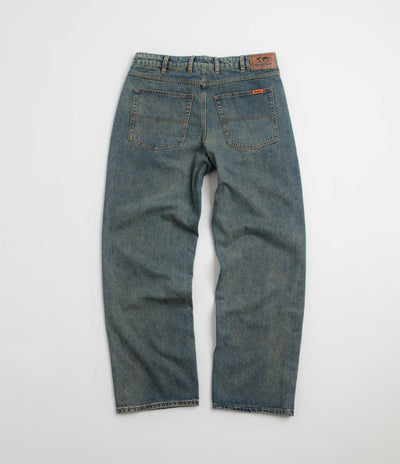 Butter Goods Relaxed Jeans - Distressed Mid Blue